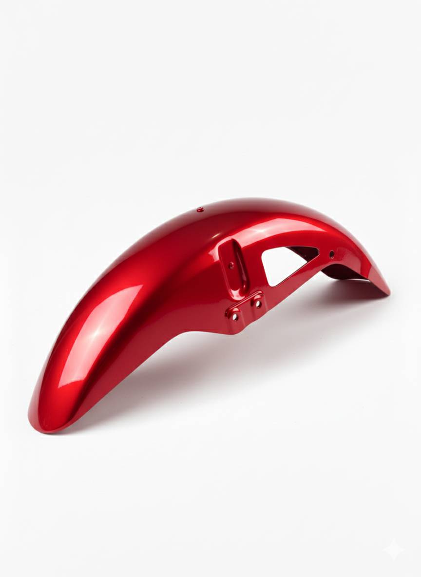 red Splendor Front Mudguard Pure Fiber | Front Mudguard for Splendor VSP  replacement bike spare part