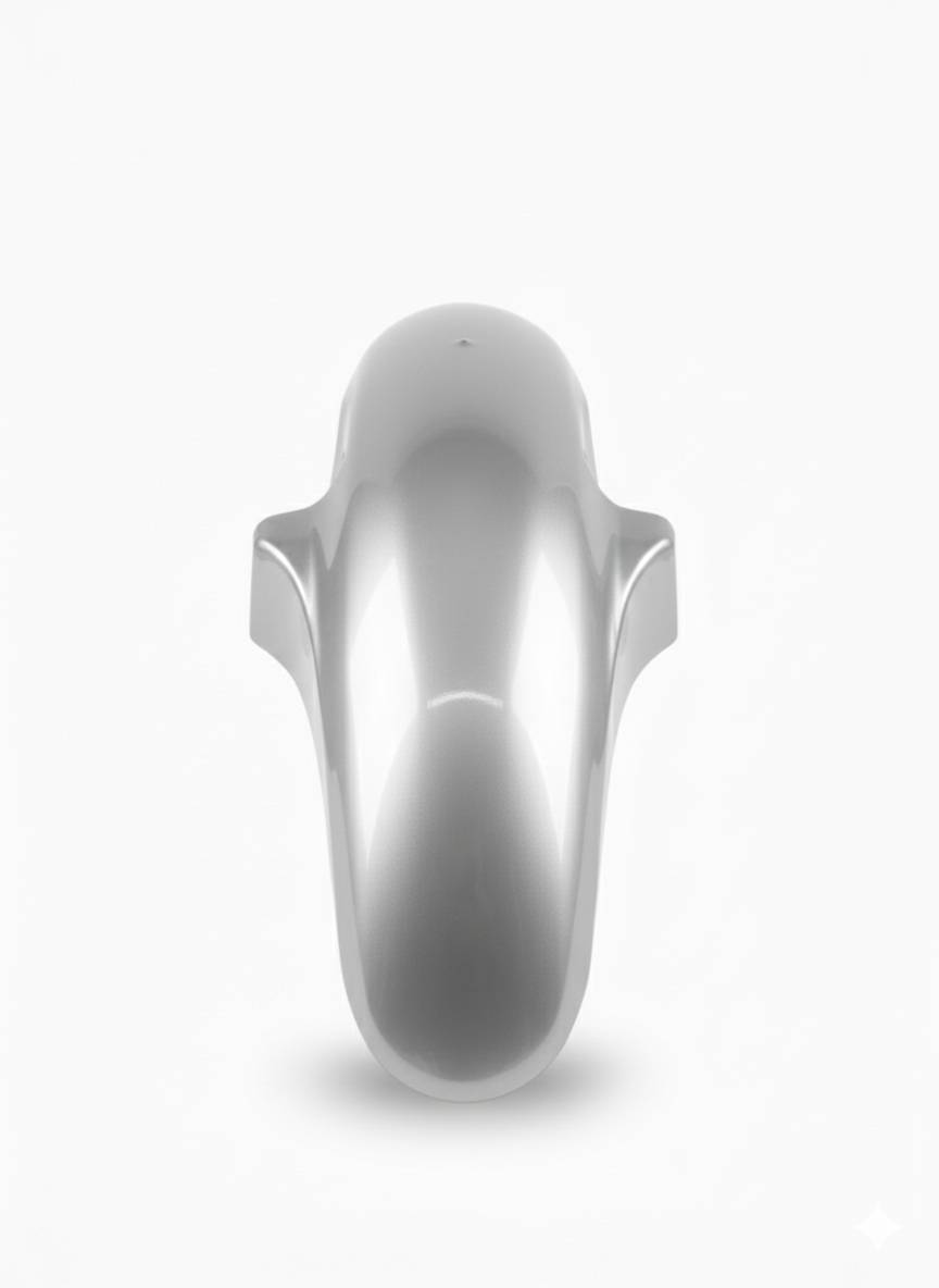 Silver Splendor Front Mudguard Pure Fiber | Front Mudguard for Splendor VSP  replacement bike spare part