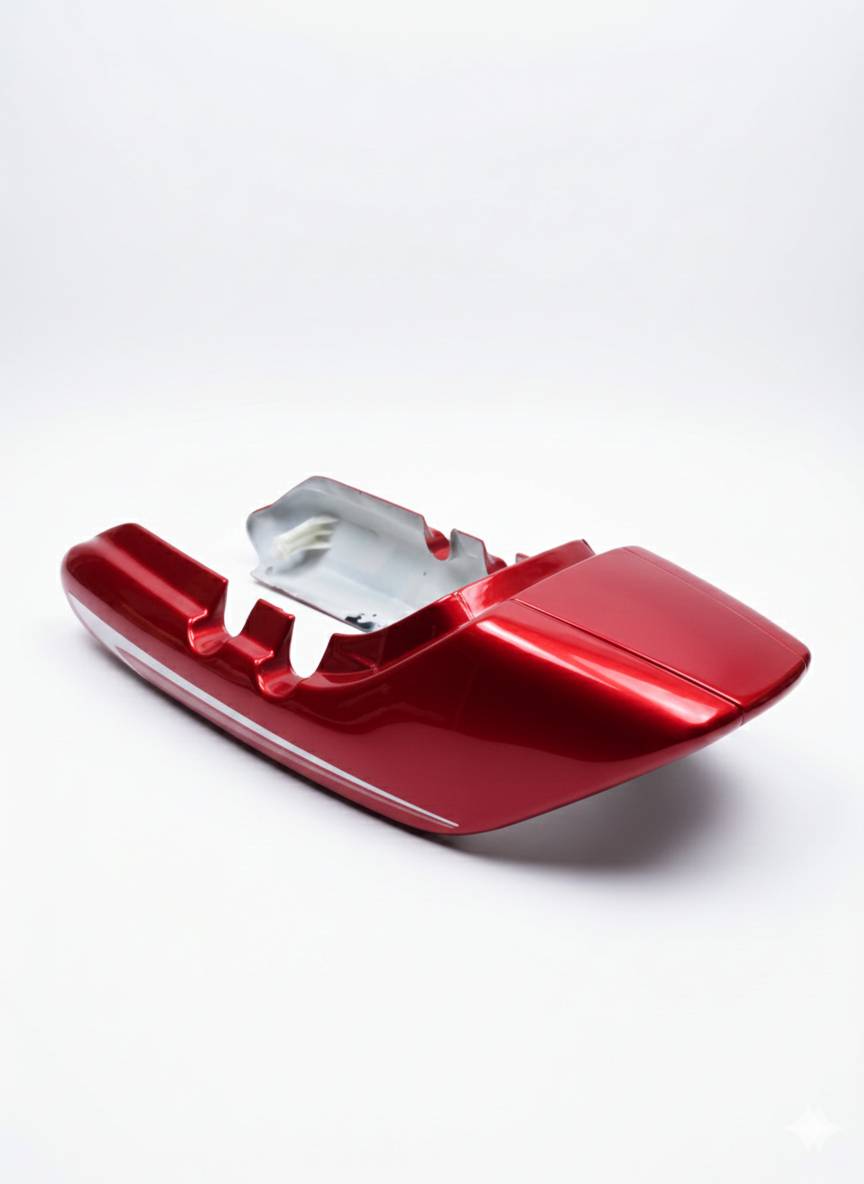 Splendor Plus Rear Cowl Red With Golden Sticker Genuine Rear Cowl big VSP  replacement bike spare part